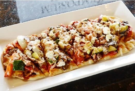 Appetizers Vegetarian Flatbread at Symposium Cafe Ontario Barrie