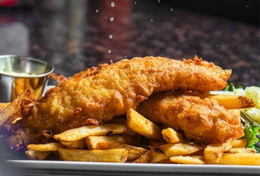 Dinner Entree Fish and Chips Ontario Symposium Barrie