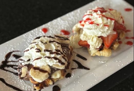 Desserts Croffle Nutella Strawberry at Symposium Brantford