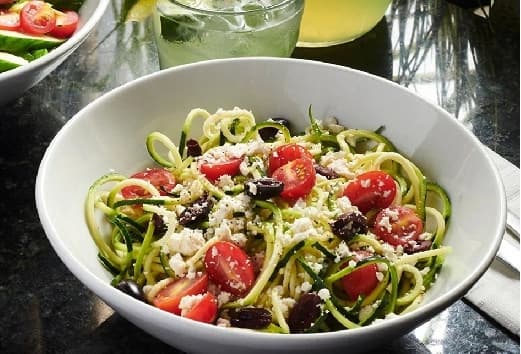 Zucchini Noodle Salad Vegetarian at Symposium Cambridge Ontario