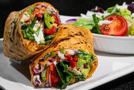 Lunch Menu Vegetarian Wrap at Georgetown Ontario