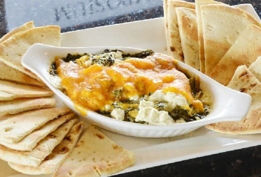 Appetizer Menu Spinach Dip Milton Ontario