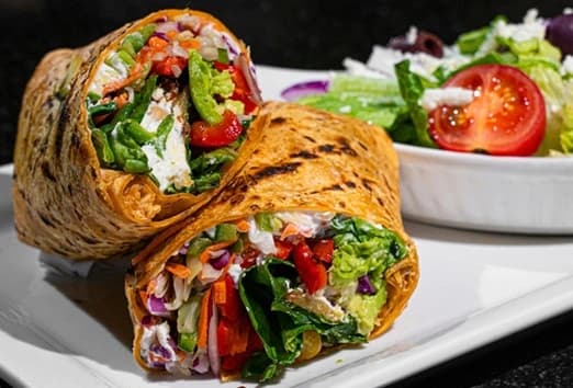 Lunch Menu - Vegetarian Wrap Symposium Thornhill Restaurant