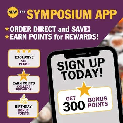 Symposium Rewards program every purchase brings you closer to something special.