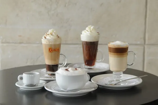 Thornhill specialty coffees featuring cappuccino, latte, espresso and coffee cocktails at Symposium Cafe Restaurant